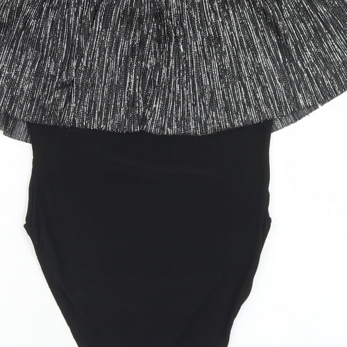 TFNC Womens Black  Polyester Bodysuit One-Piece Size M  Snap