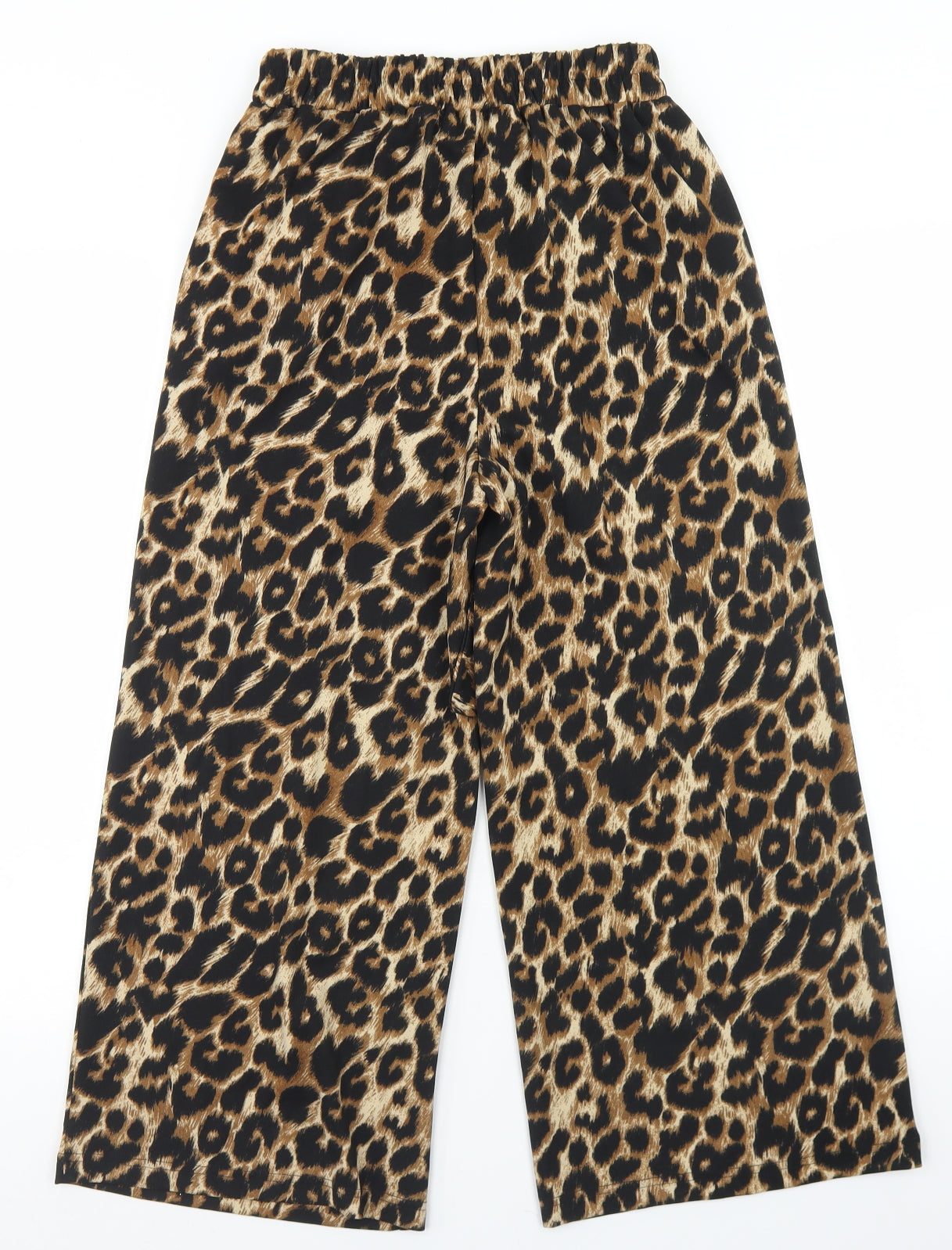 New Look Womens Brown Animal Print Polyester Trousers  Size 8 L23 in Regular