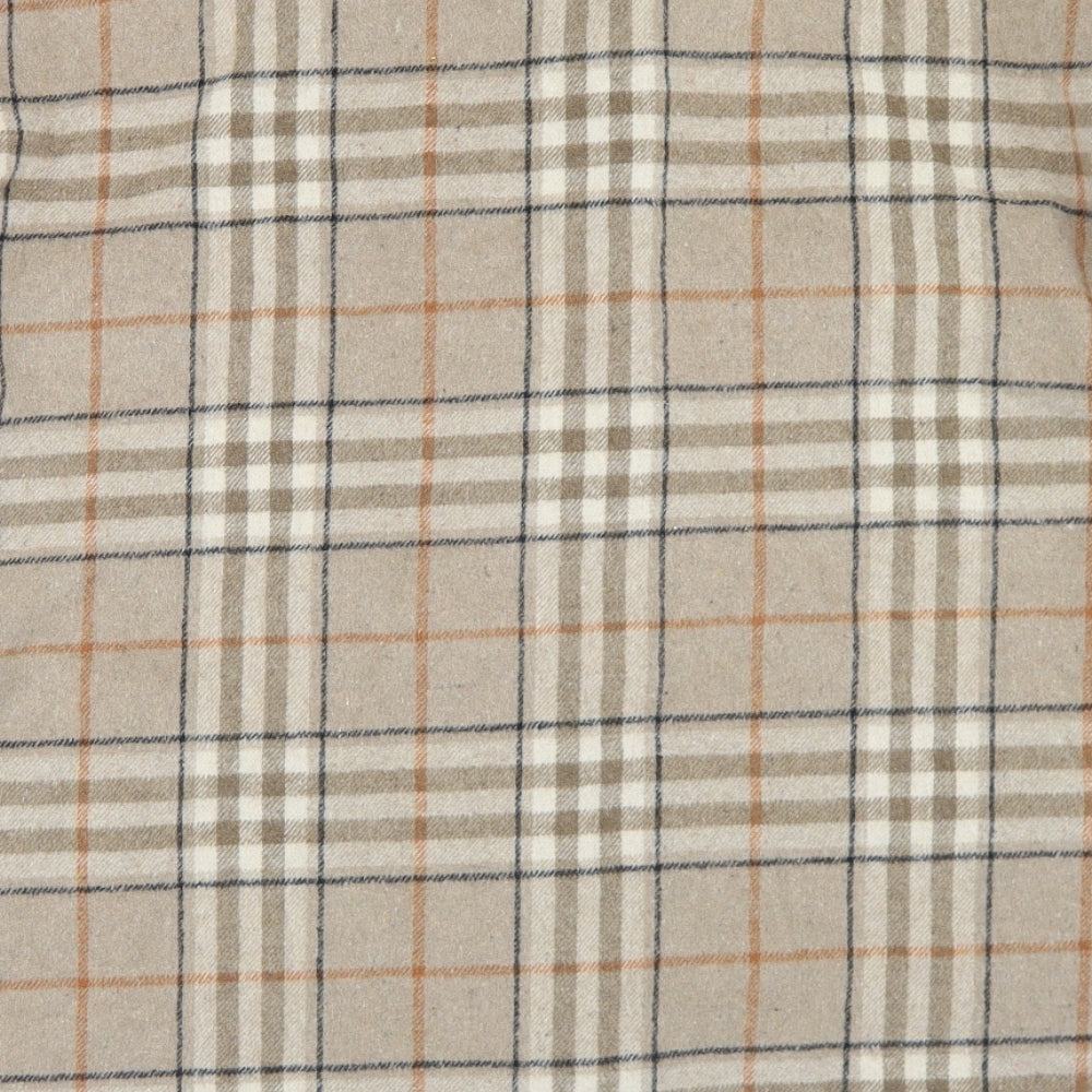 Boohoo Womens Beige Plaid  Jacket  Size 18  Snap - shacket