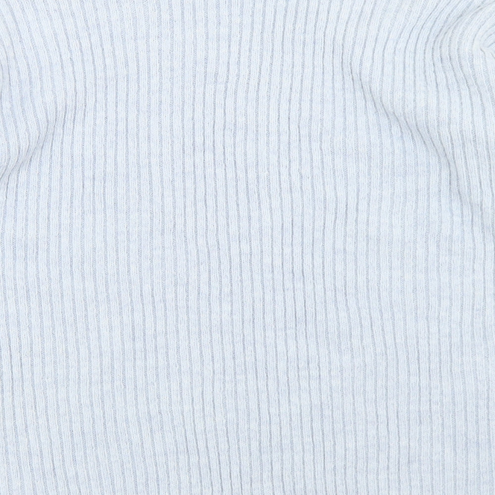 Topshop Womens Blue V-Neck  Acrylic Pullover Jumper Size S