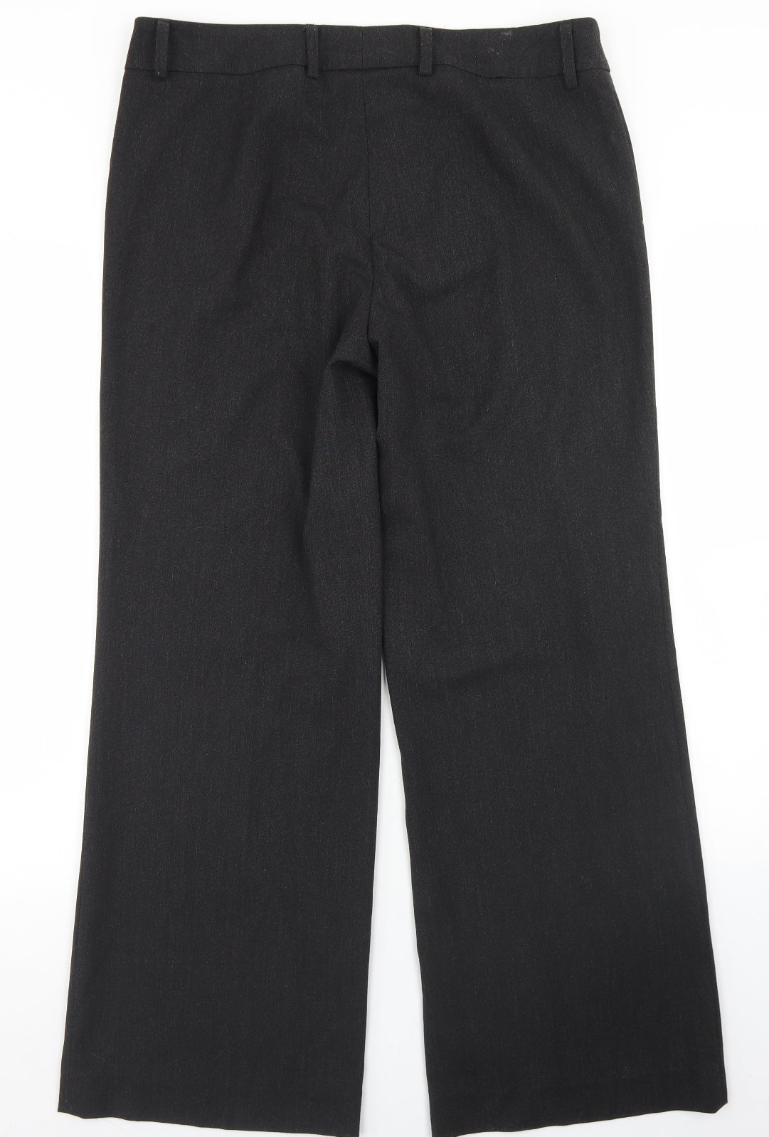 Robell Womens Grey  Polyester Dress Pants Trousers Size 16 L29 in Regular Button