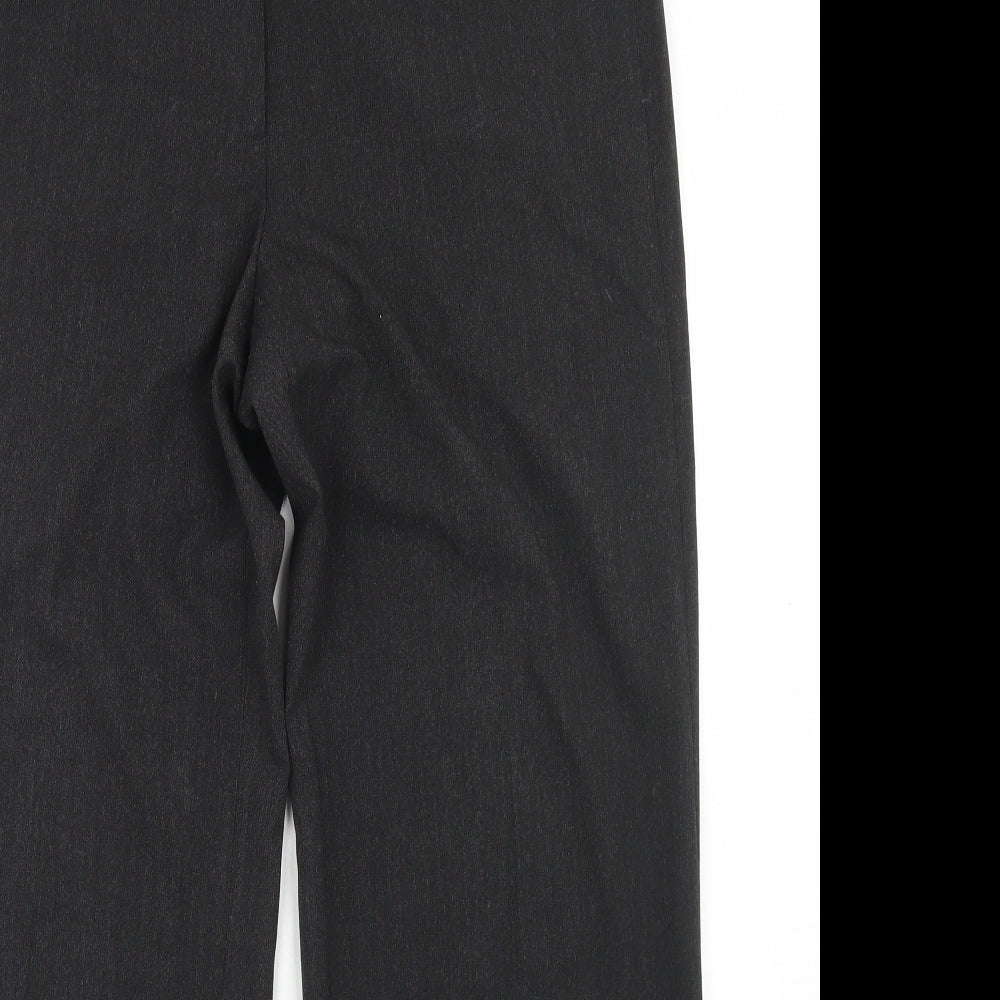 Robell Womens Grey  Polyester Dress Pants Trousers Size 16 L29 in Regular Button