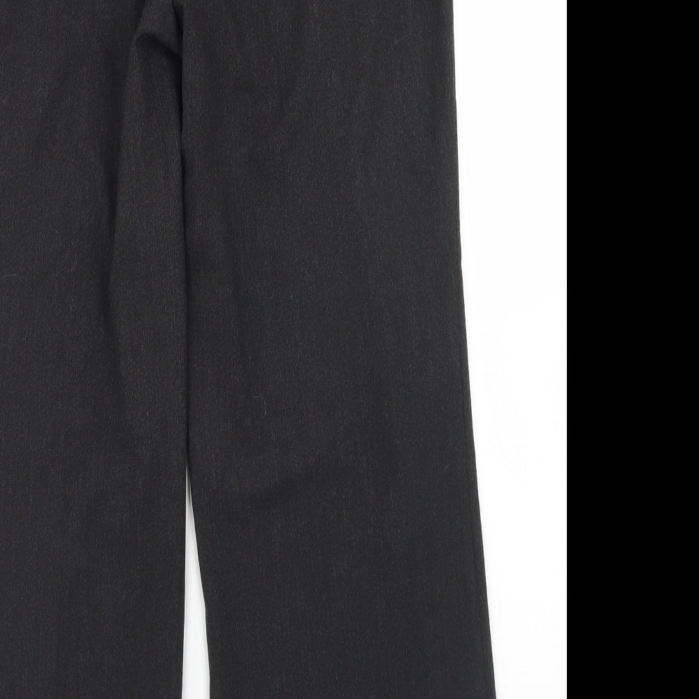 Robell Womens Grey  Polyester Dress Pants Trousers Size 16 L29 in Regular Button