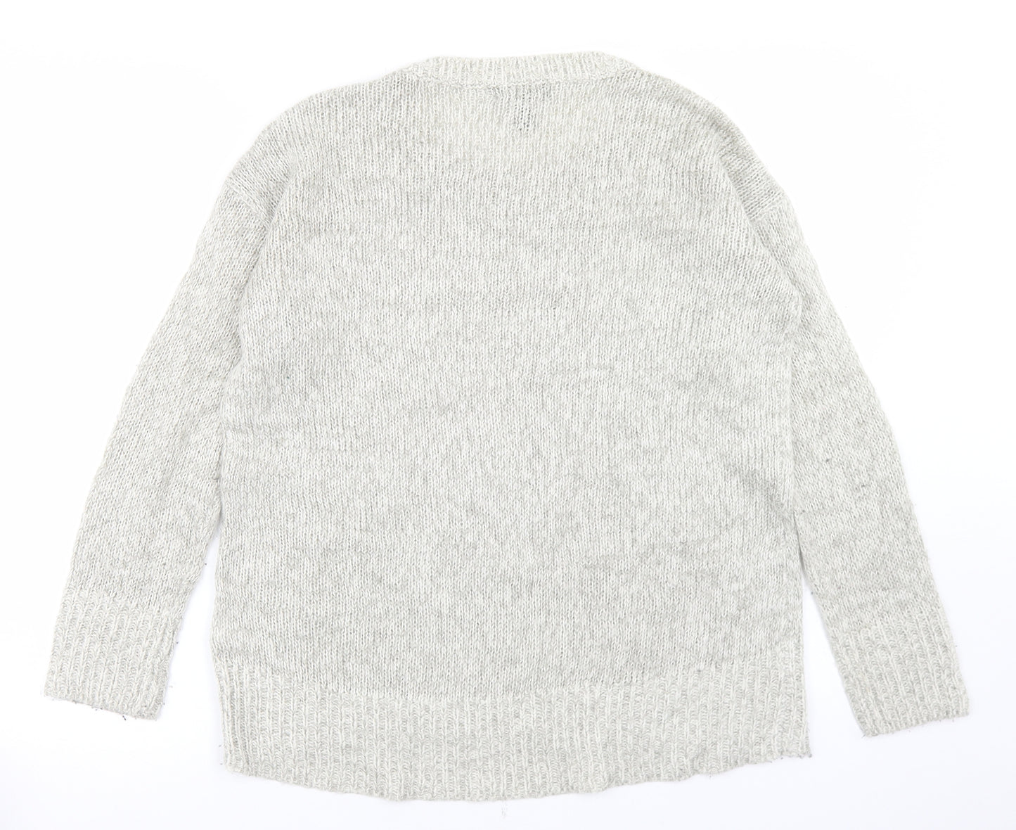 New Look Womens Beige Crew Neck  Acrylic Pullover Jumper Size S