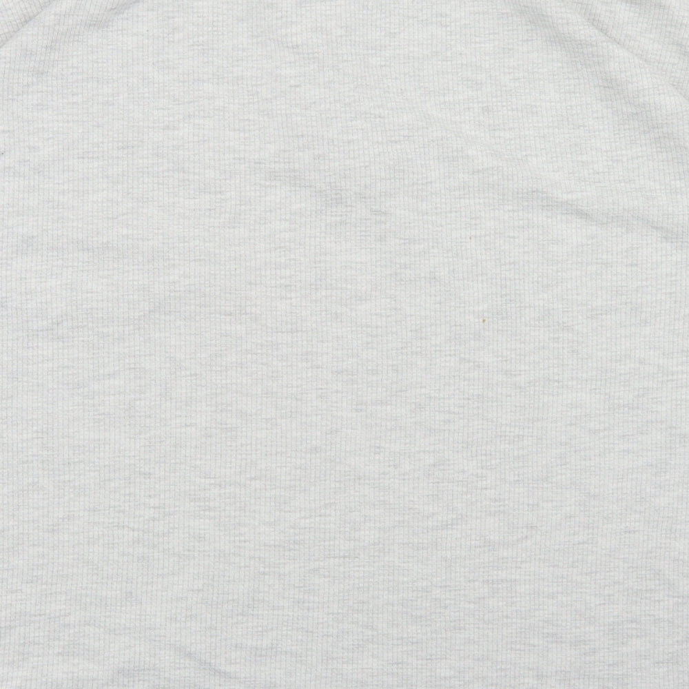 New Fast Mens Grey  Cotton  Polo Size L Collared Button