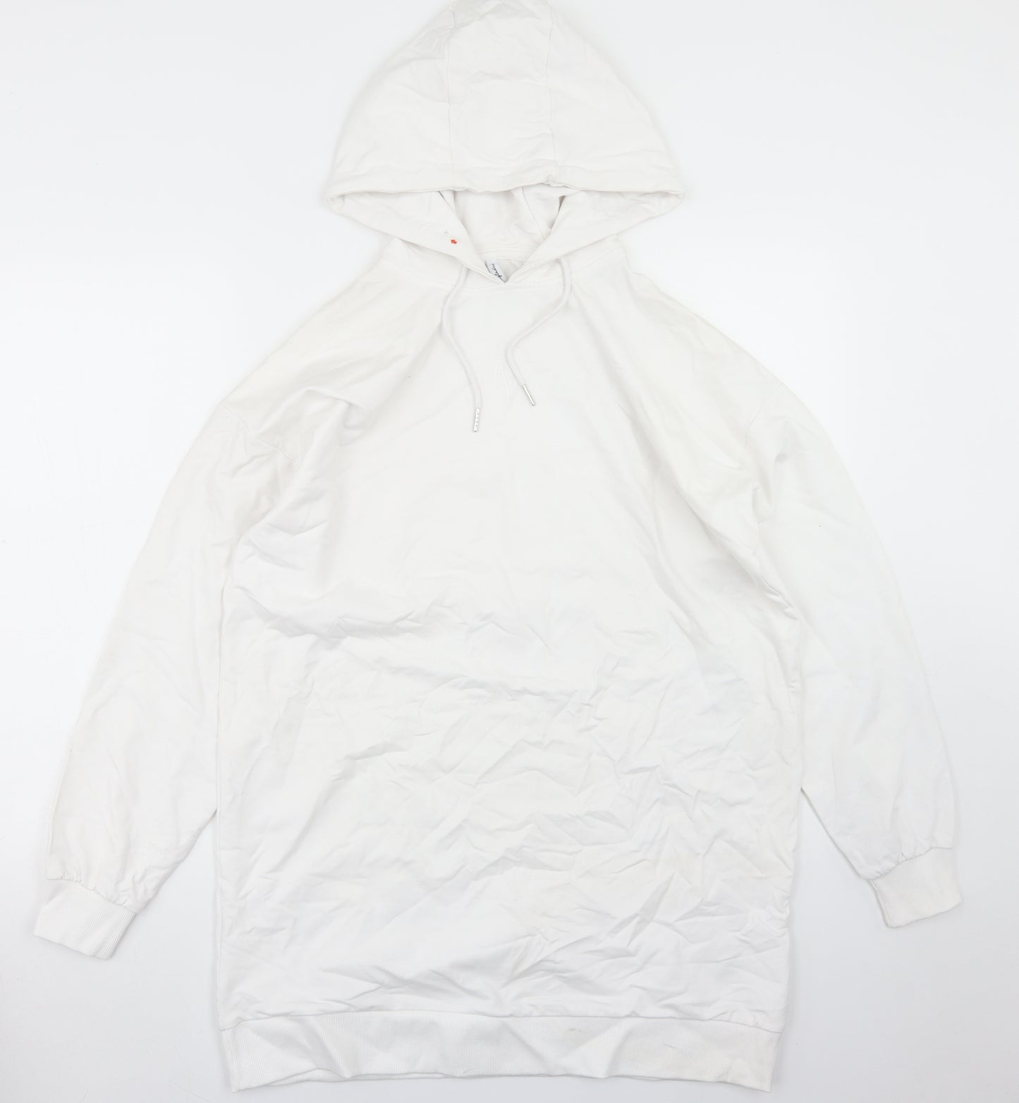 AsYou Womens White  Cotton Pullover Hoodie Size 12