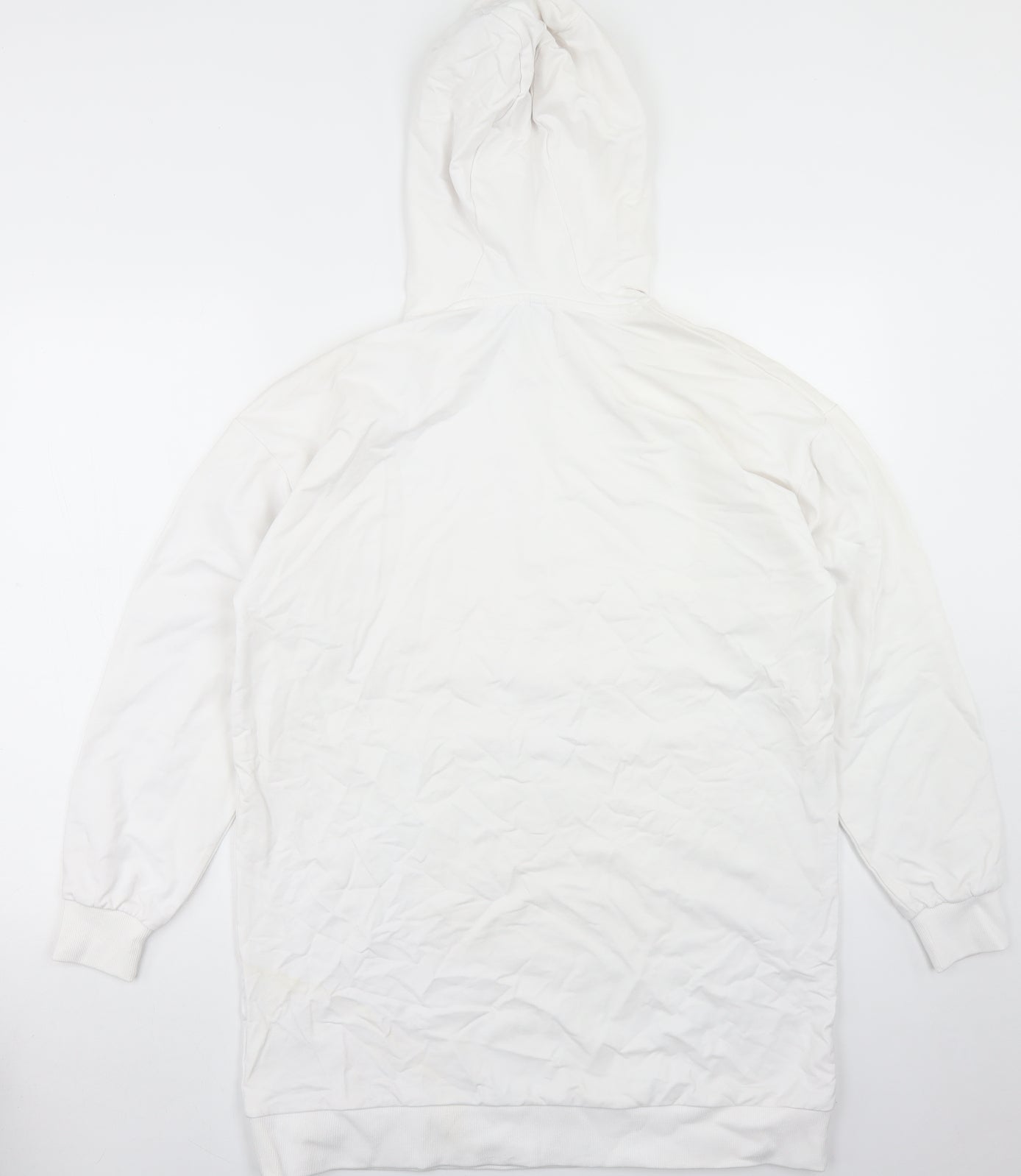 AsYou Womens White  Cotton Pullover Hoodie Size 12