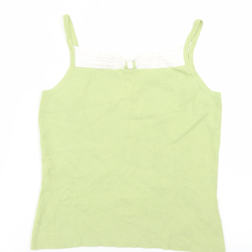 CMD Womens Green  Viscose Camisole T-Shirt Size 12 Square Neck