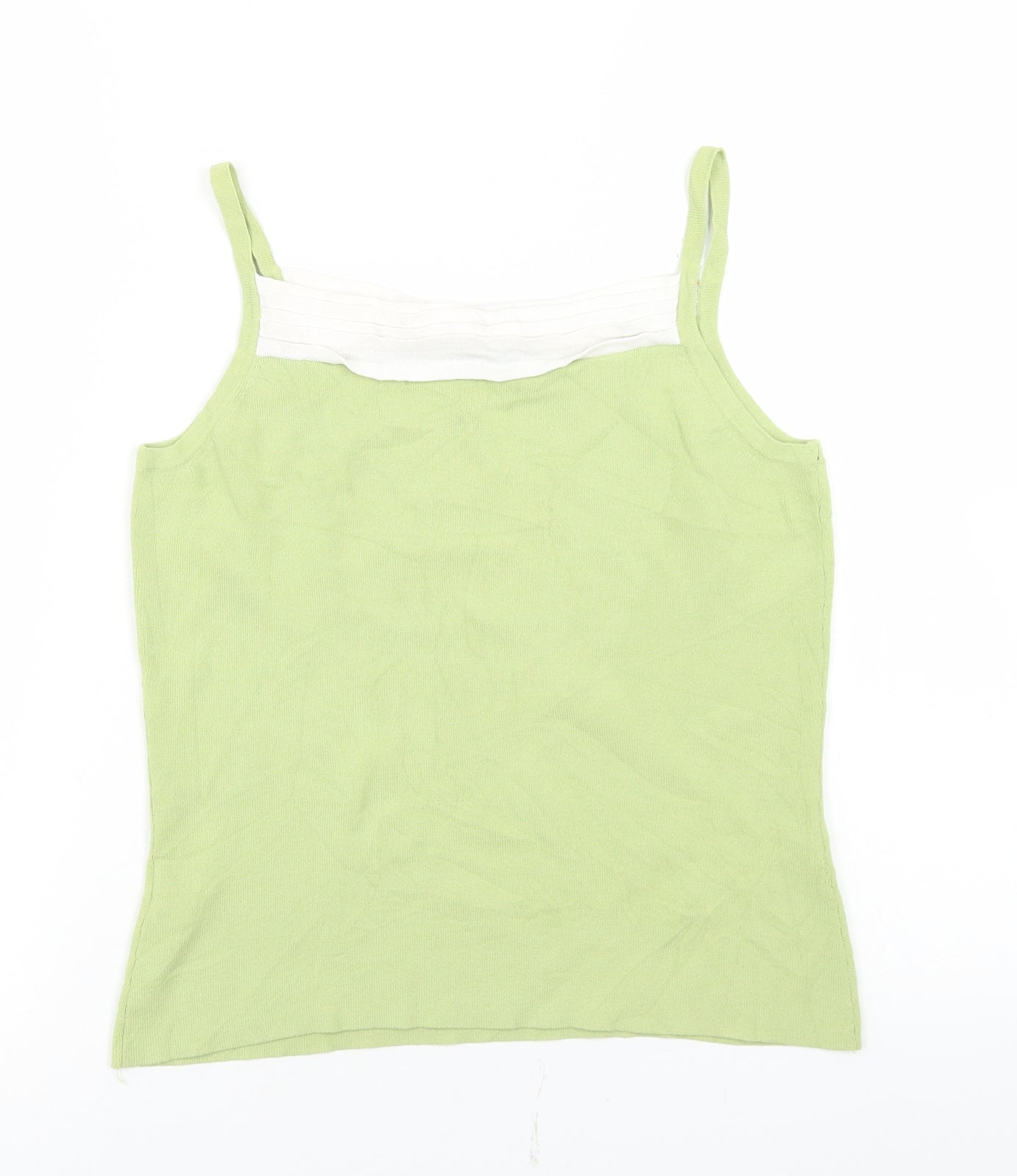 CMD Womens Green  Viscose Camisole T-Shirt Size 12 Square Neck