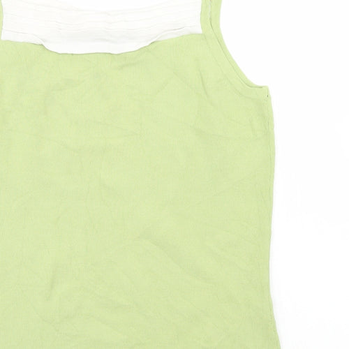 CMD Womens Green  Viscose Camisole T-Shirt Size 12 Square Neck