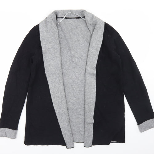 Primark Womens Black Collared  Cotton Cardigan Jumper Size 2XS