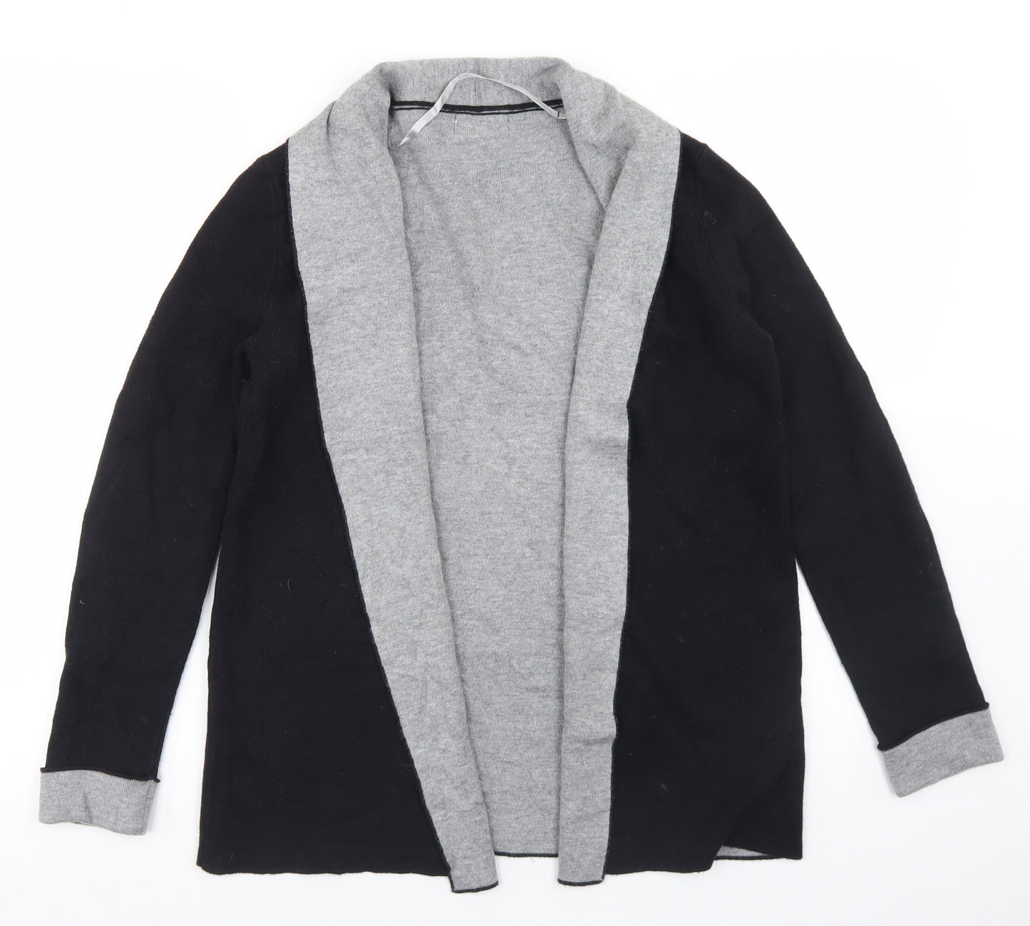Primark Womens Black Collared  Cotton Cardigan Jumper Size 2XS