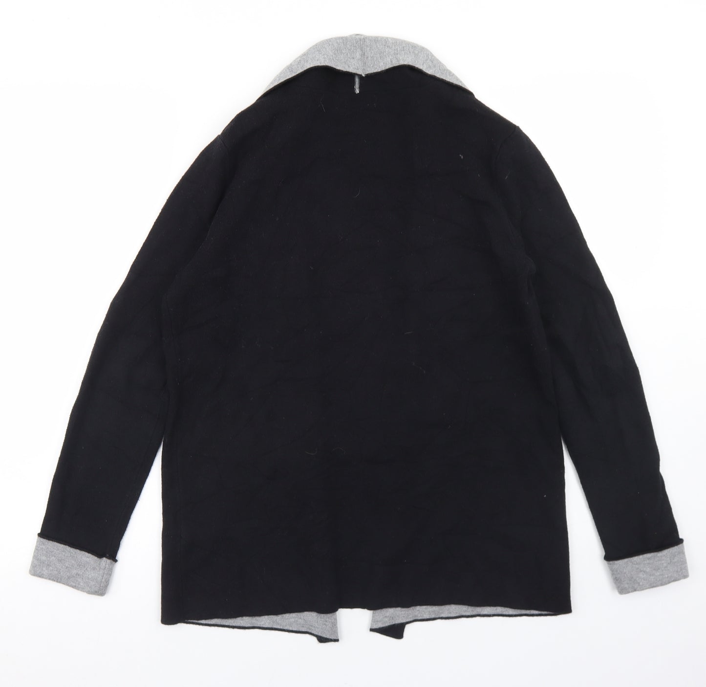 Primark Womens Black Collared  Cotton Cardigan Jumper Size 2XS