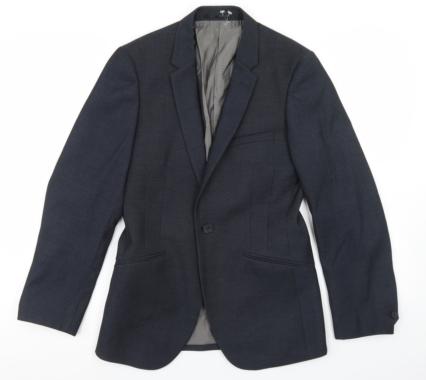 OneSix5ive Mens Blue  Polyester Jacket Blazer Size 34