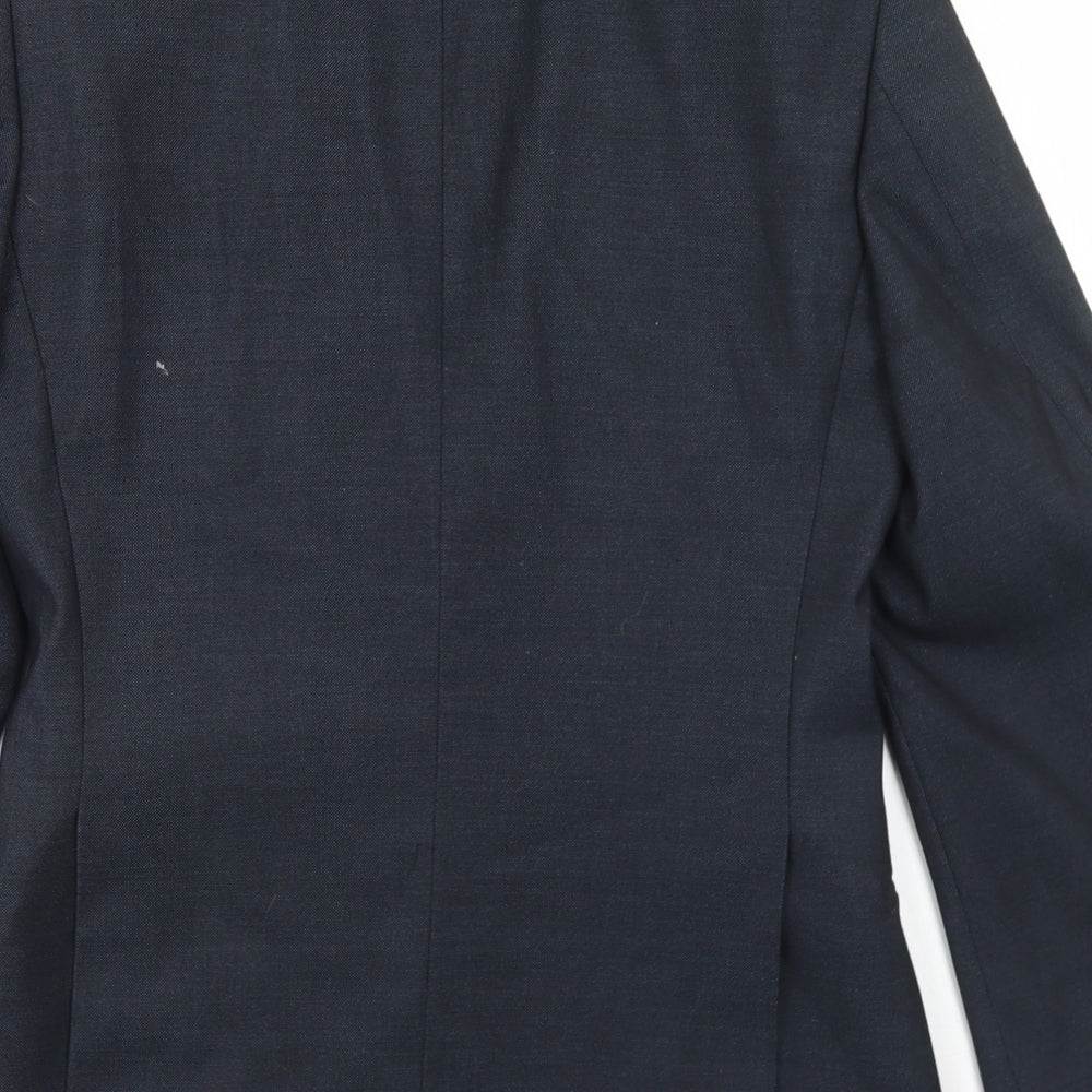 OneSix5ive Mens Blue  Polyester Jacket Blazer Size 34