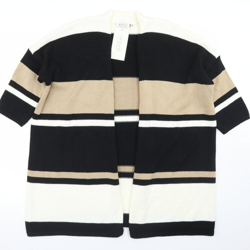 Masai Womens Multicoloured Round Neck Striped Acrylic Cardigan Jumper Size XS