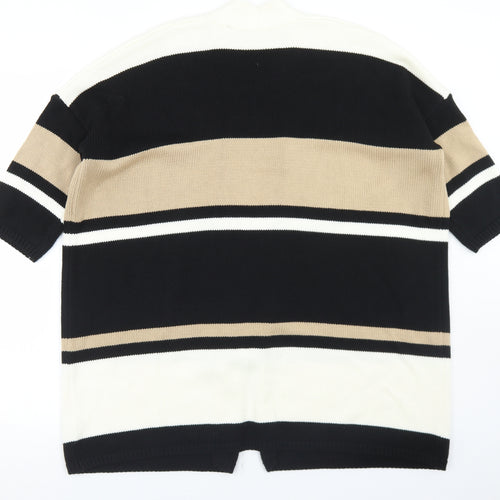 Masai Womens Multicoloured Round Neck Striped Acrylic Cardigan Jumper Size XS