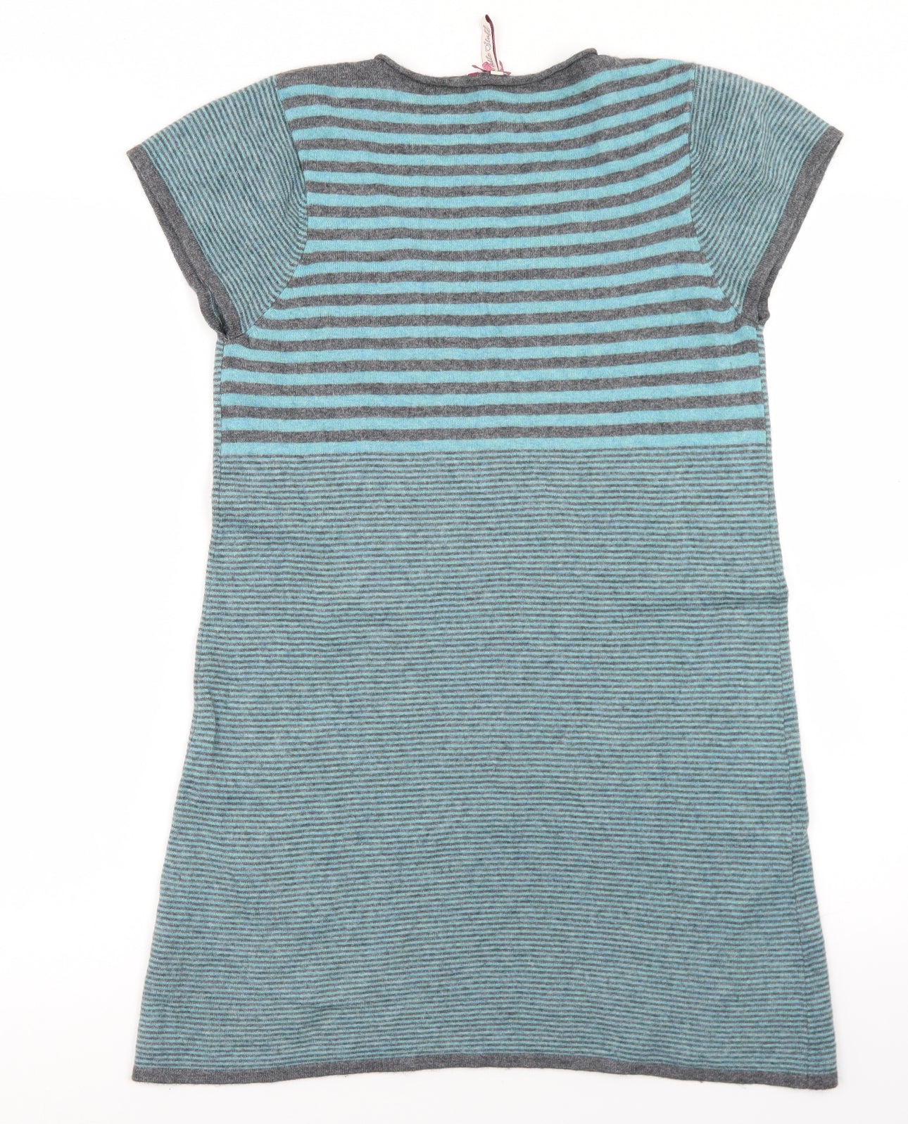 White Stuff Womens Blue Striped Viscose Fit & Flare  Size 14  V-Neck
