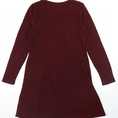 Gap Womens Purple  Polyester Fit & Flare  Size M  Crew Neck