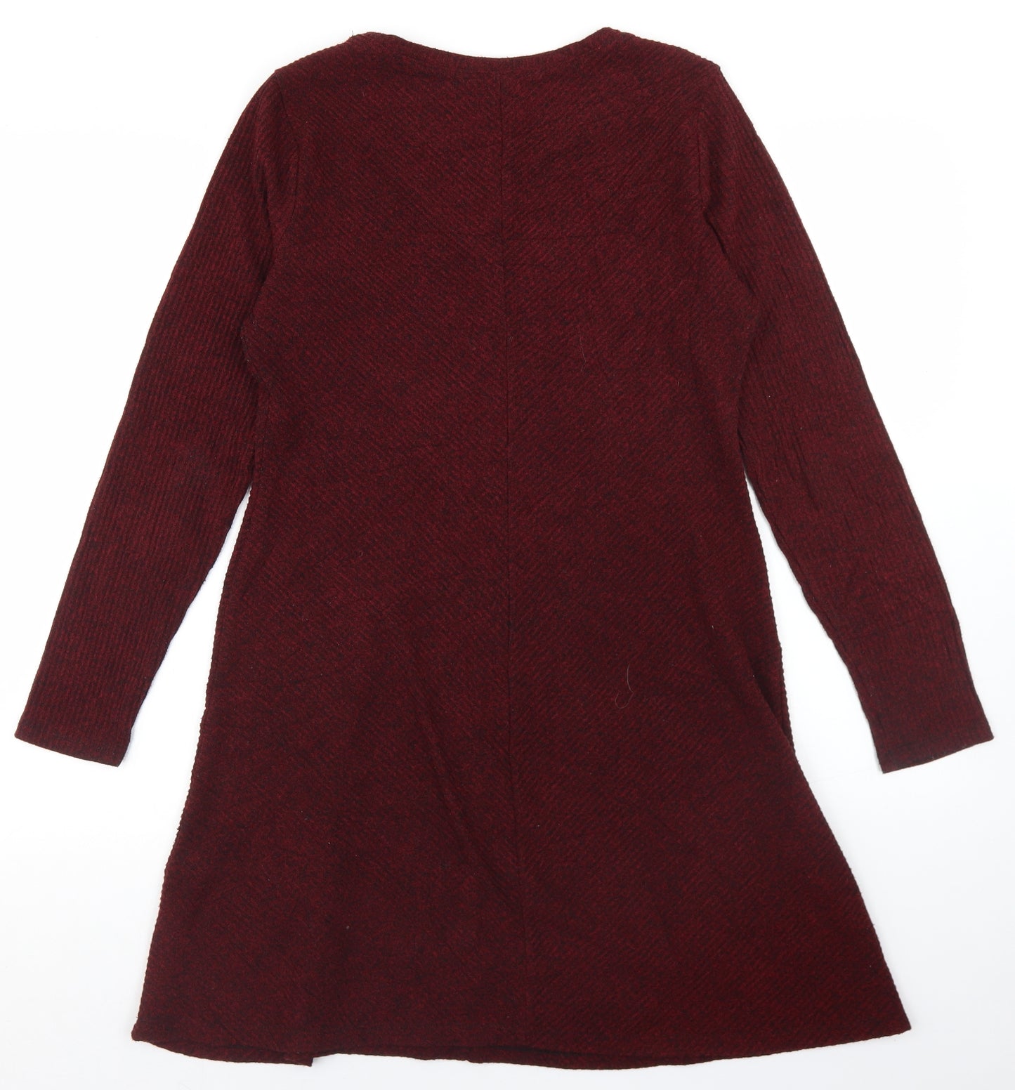 Gap Womens Purple  Polyester Fit & Flare  Size M  Crew Neck