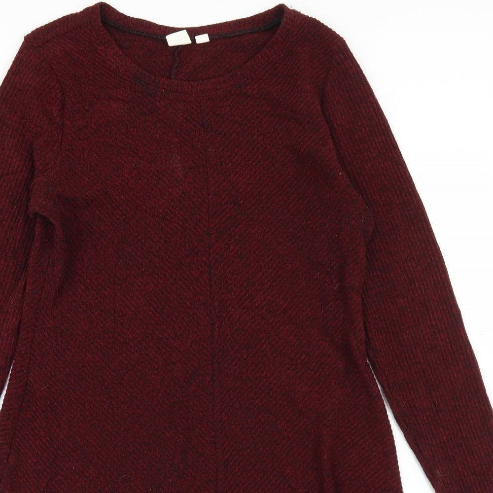 Gap Womens Purple  Polyester Fit & Flare  Size M  Crew Neck