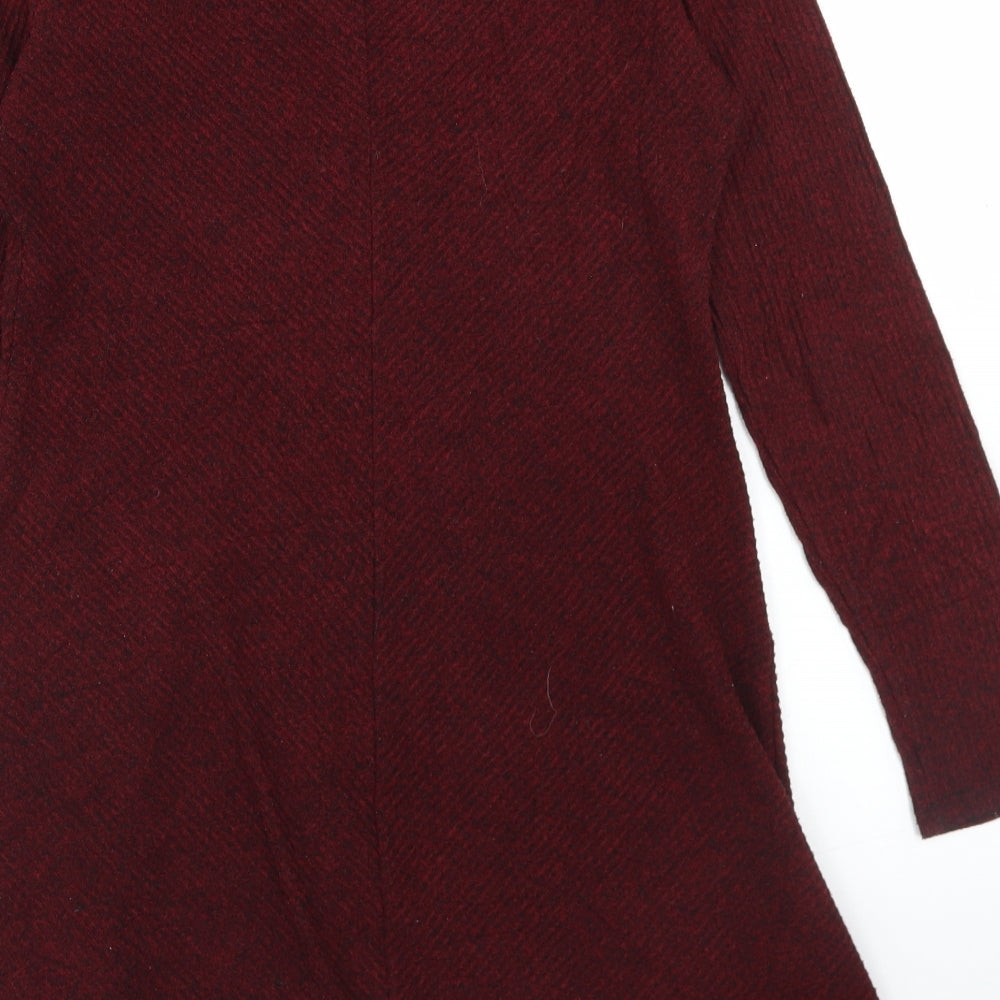 Gap Womens Purple  Polyester Fit & Flare  Size M  Crew Neck