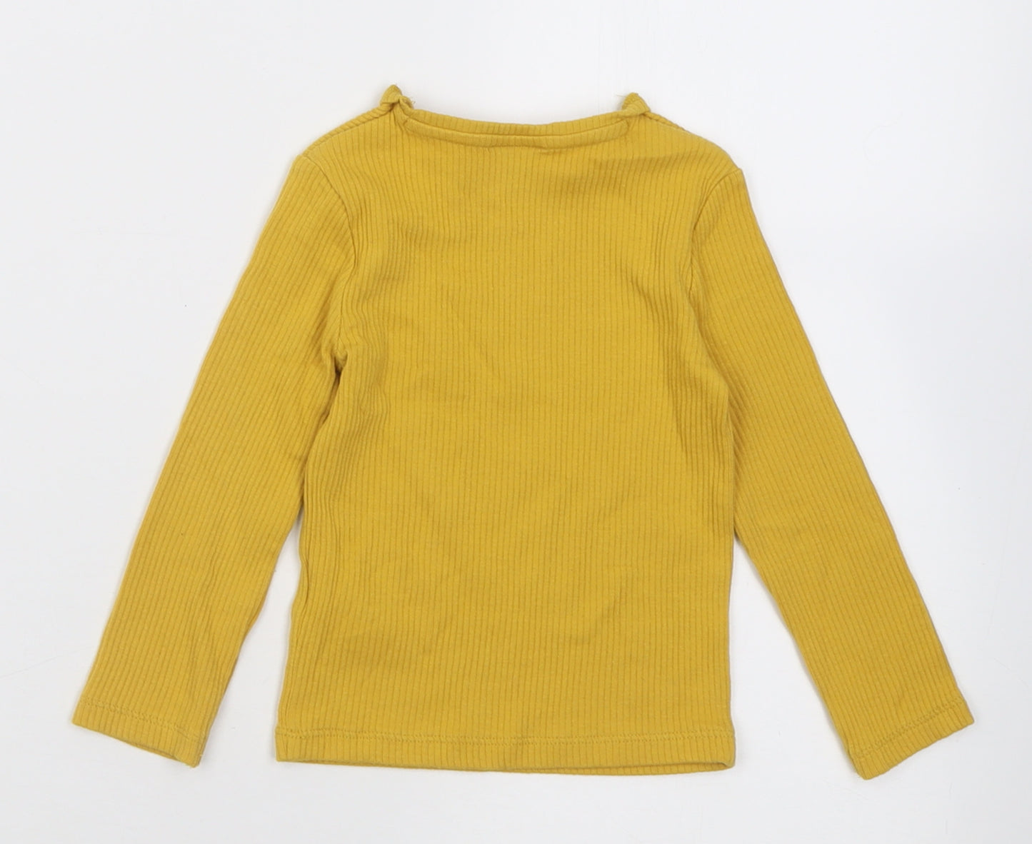 F&F Girls Yellow  Cotton Basic Casual Size 12-18 Months Crew Neck Pullover