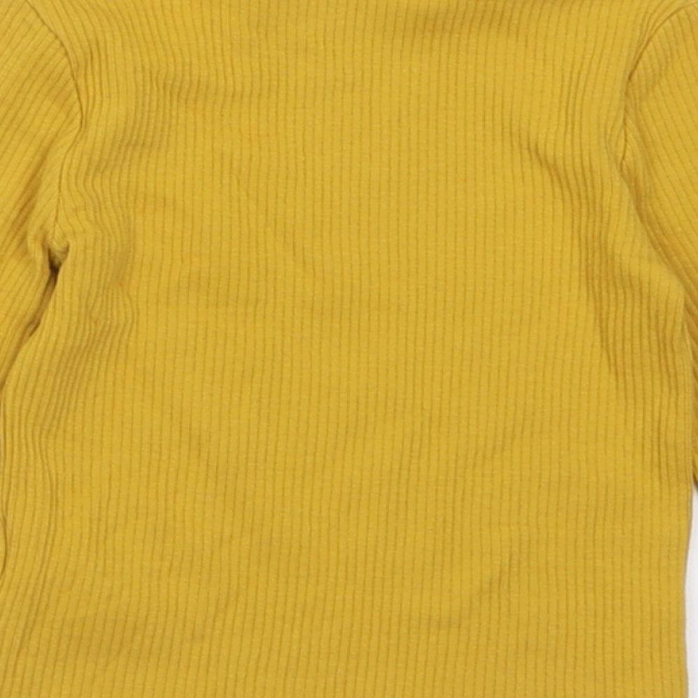 F&F Girls Yellow  Cotton Basic Casual Size 12-18 Months Crew Neck Pullover