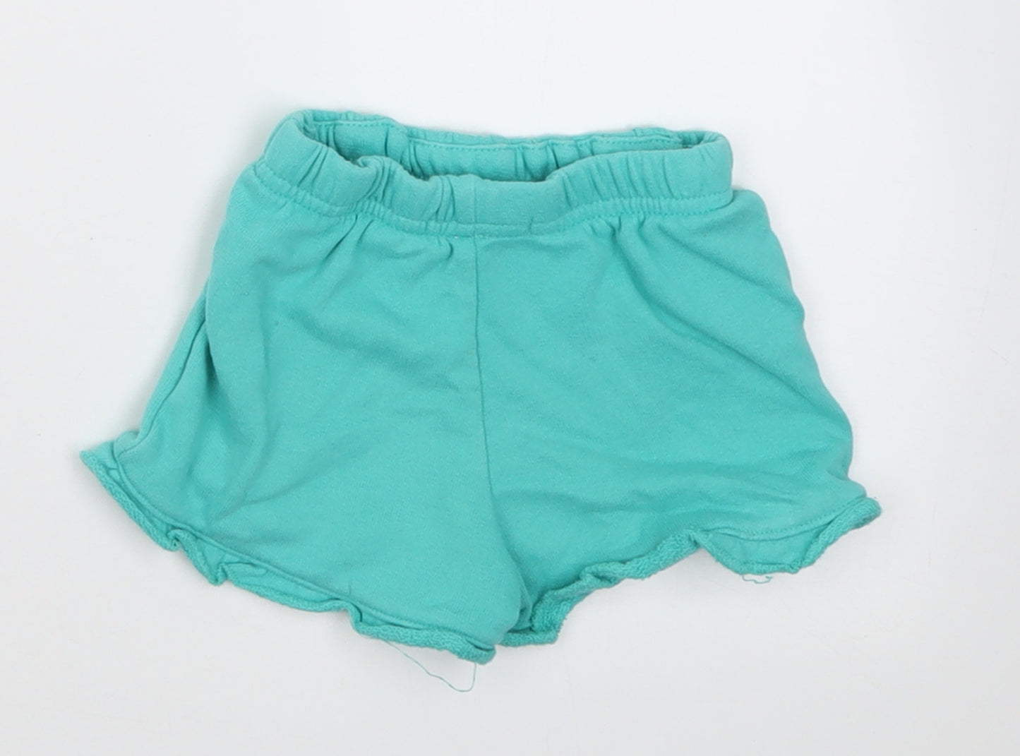 Marks and Spencer Boys Green  Cotton Cropped Trousers Size 12-18 Months  Pullover - Shorts
