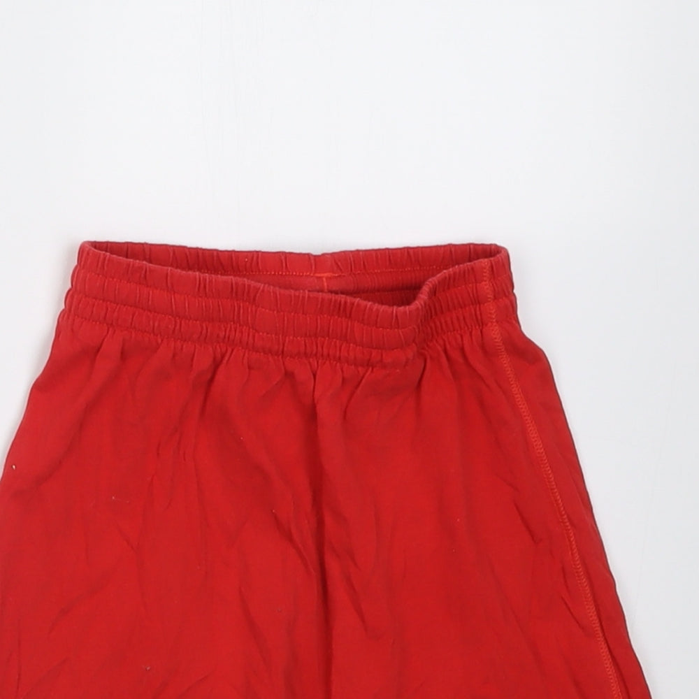 adidas Boys Red  Cotton Bermuda Shorts Size 2-3 Years  Regular