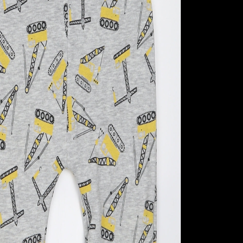Dunnes Stores Boys Grey  Cotton Jogger Trousers Size 3-4 Years  Regular Tie - trucks