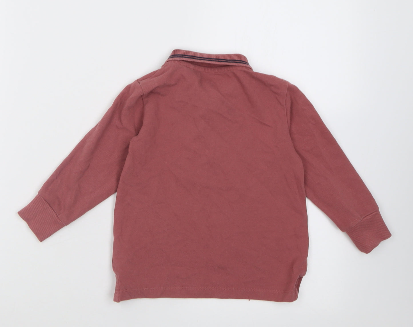 NEXT Boys Brown  Cotton Basic Polo Size 2-3 Years Collared Button