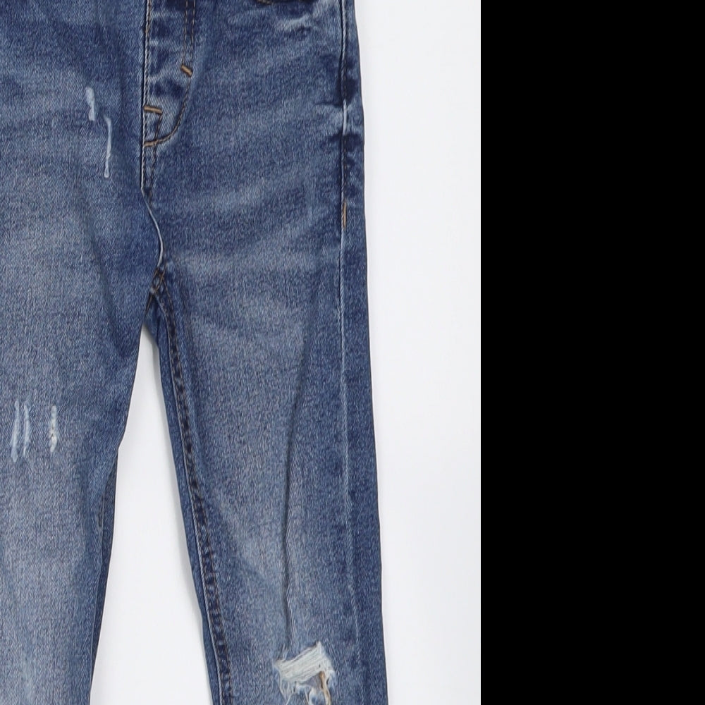 NEXT Girls Blue  Cotton Straight Jeans Size 3-4 Years  Regular Button