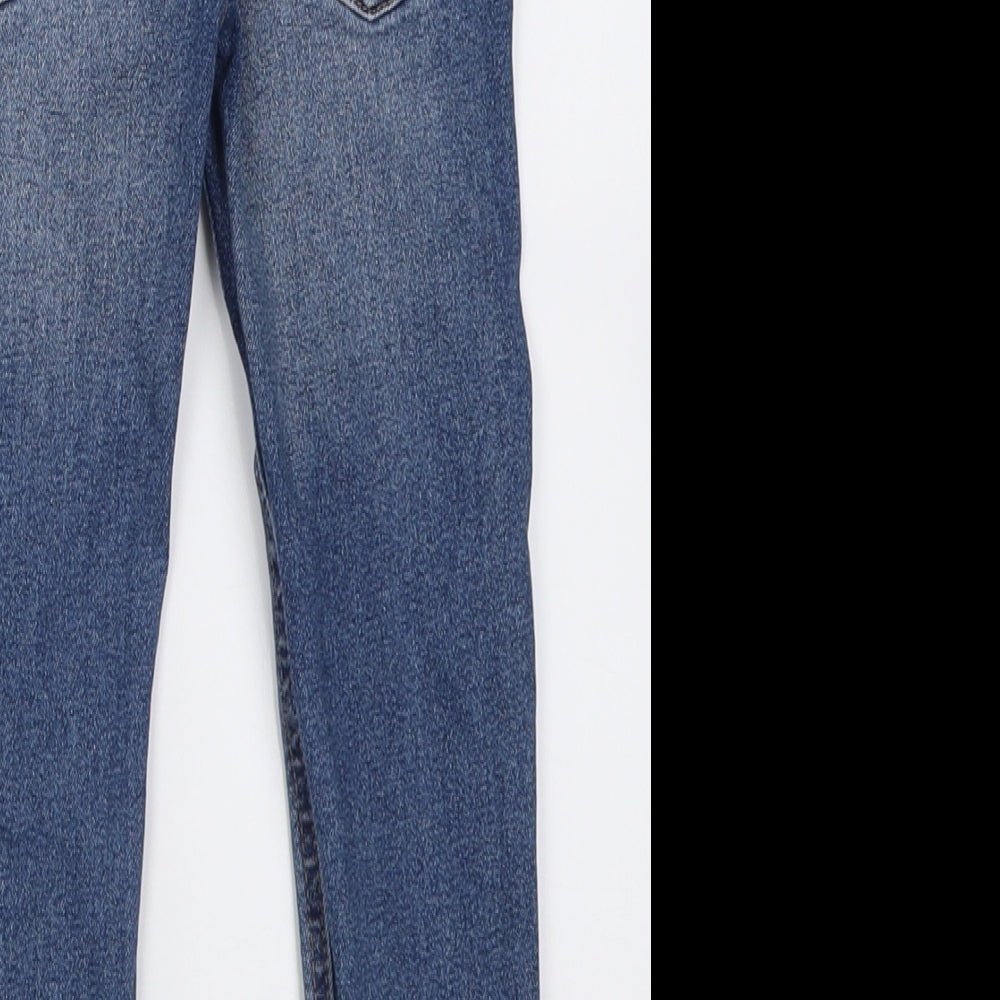 NEXT Girls Blue  Cotton Straight Jeans Size 3-4 Years  Regular Button