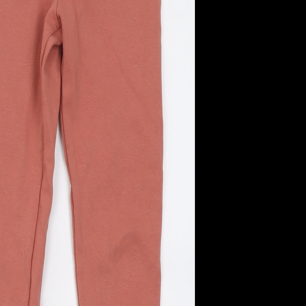 H&M Girls Orange  Cotton Capri Trousers Size 8-9 Years  Regular Pullover - Thick material