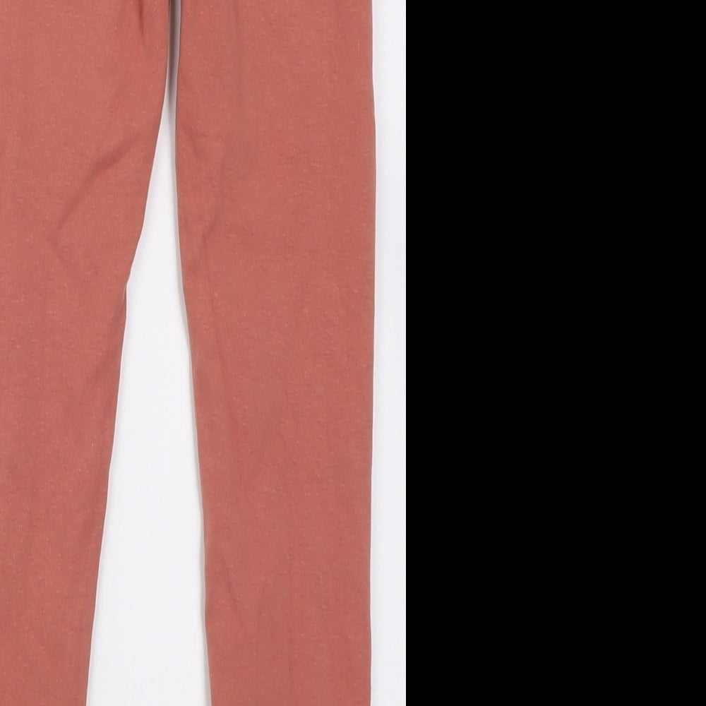H&M Girls Orange  Cotton Capri Trousers Size 8-9 Years  Regular Pullover - Thick material