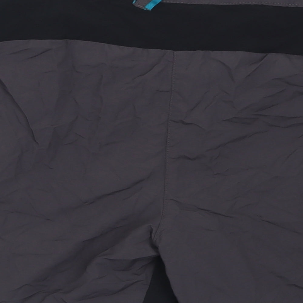 DECATHLON Womens Grey  Polyamide Sweat Shorts Size 12 L3 in Regular Buckle