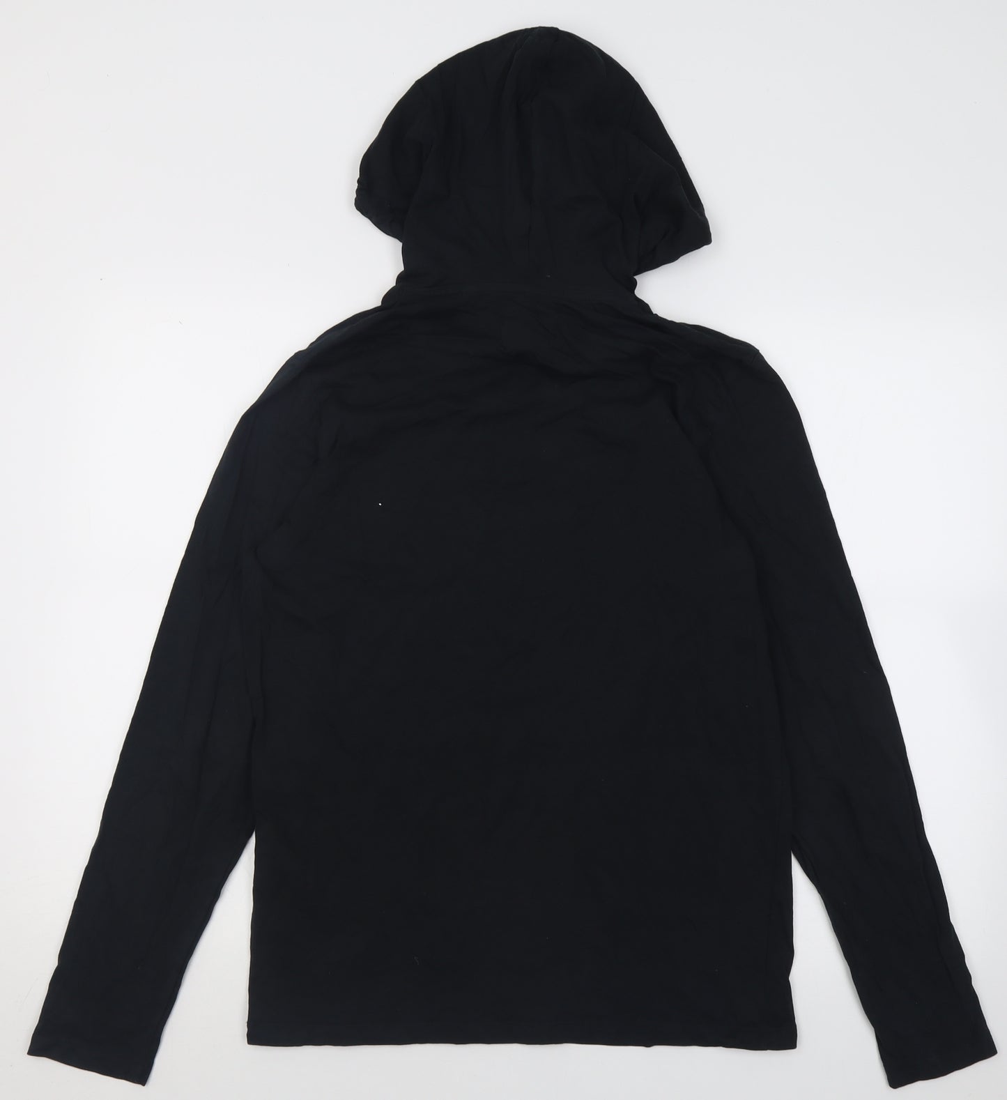 JACK & JONES Mens Black  Cotton Pullover Hoodie Size M