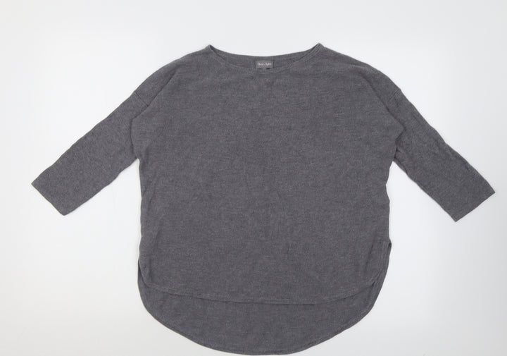 Phase Eight Womens Grey Crew Neck Viscose Pullover Jumper Size S