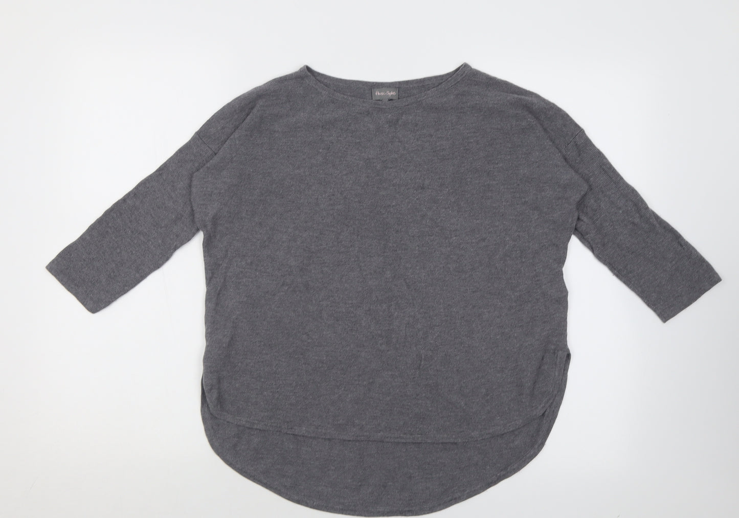 Phase Eight Womens Grey Crew Neck  Viscose Pullover Jumper Size S
