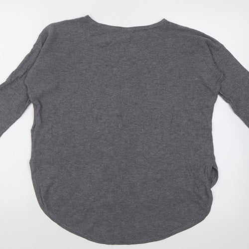 Phase Eight Womens Grey Crew Neck  Viscose Pullover Jumper Size S