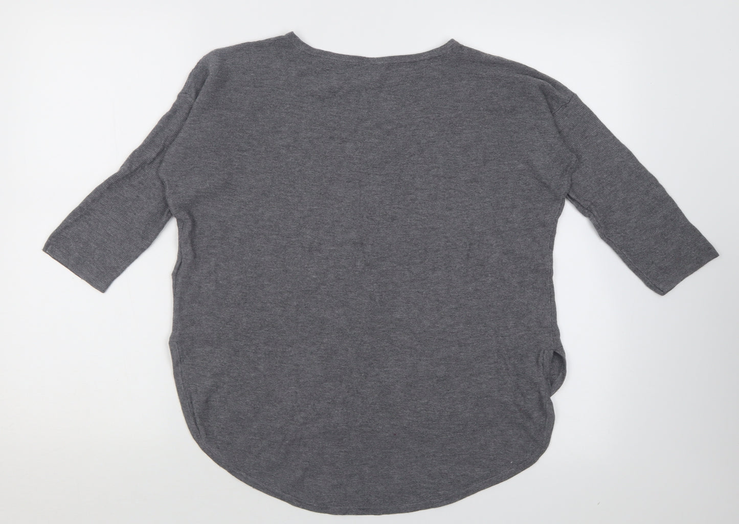 Phase Eight Womens Grey Crew Neck  Viscose Pullover Jumper Size S