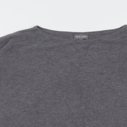 Phase Eight Womens Grey Crew Neck  Viscose Pullover Jumper Size S