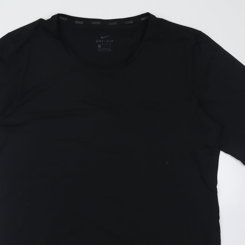 Nike Mens Black  Polyester Basic T-Shirt Size L Crew Neck Pullover