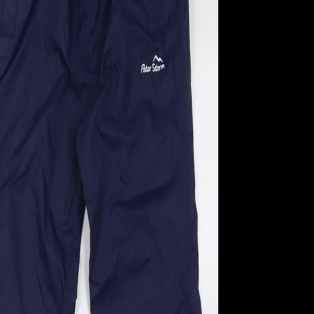 Peter Storm Boys Blue  Polyamide Windbreaker Trousers Size 7-8 Years  Regular Pullover