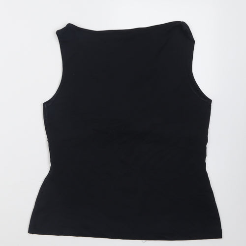 Oasis Womens Black  Polyamide Basic Tank Size 14 V-Neck