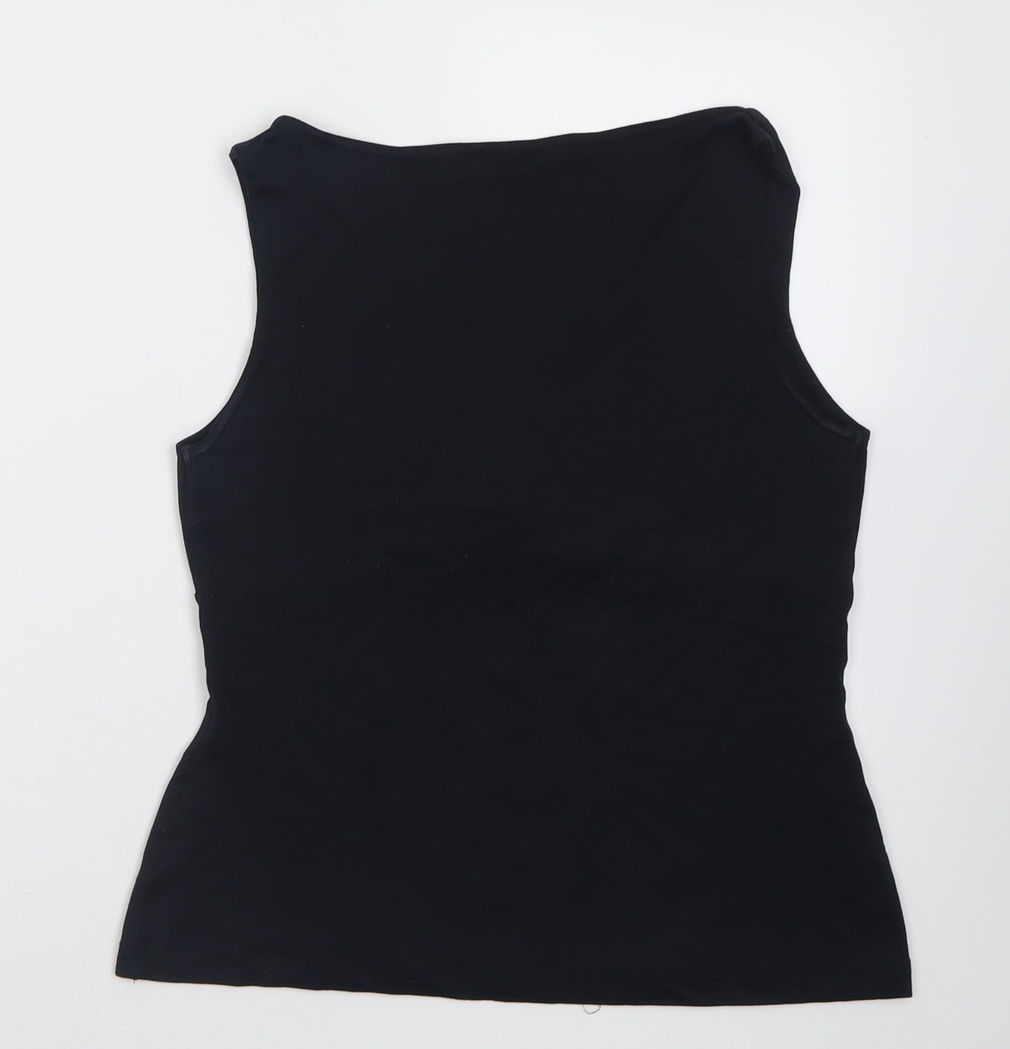 Oasis Womens Black  Polyamide Basic Tank Size 14 V-Neck