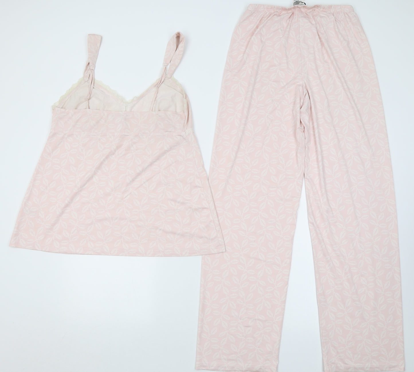 Alexandra Bartlett Womens Pink Geometric Polyester Cami Pyjama Set Size 12