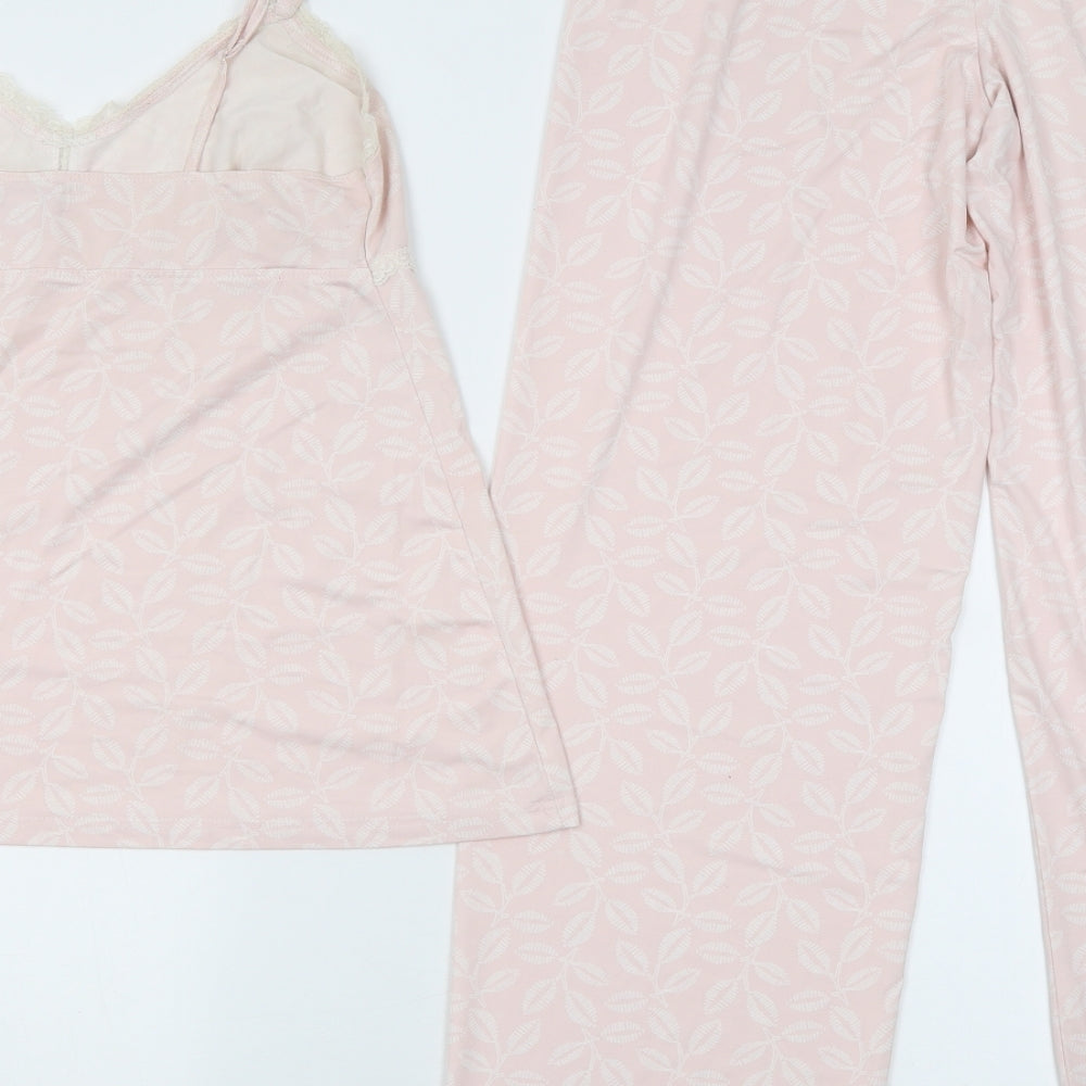 Alexandra Bartlett Womens Pink Geometric Polyester Cami Pyjama Set Size 12