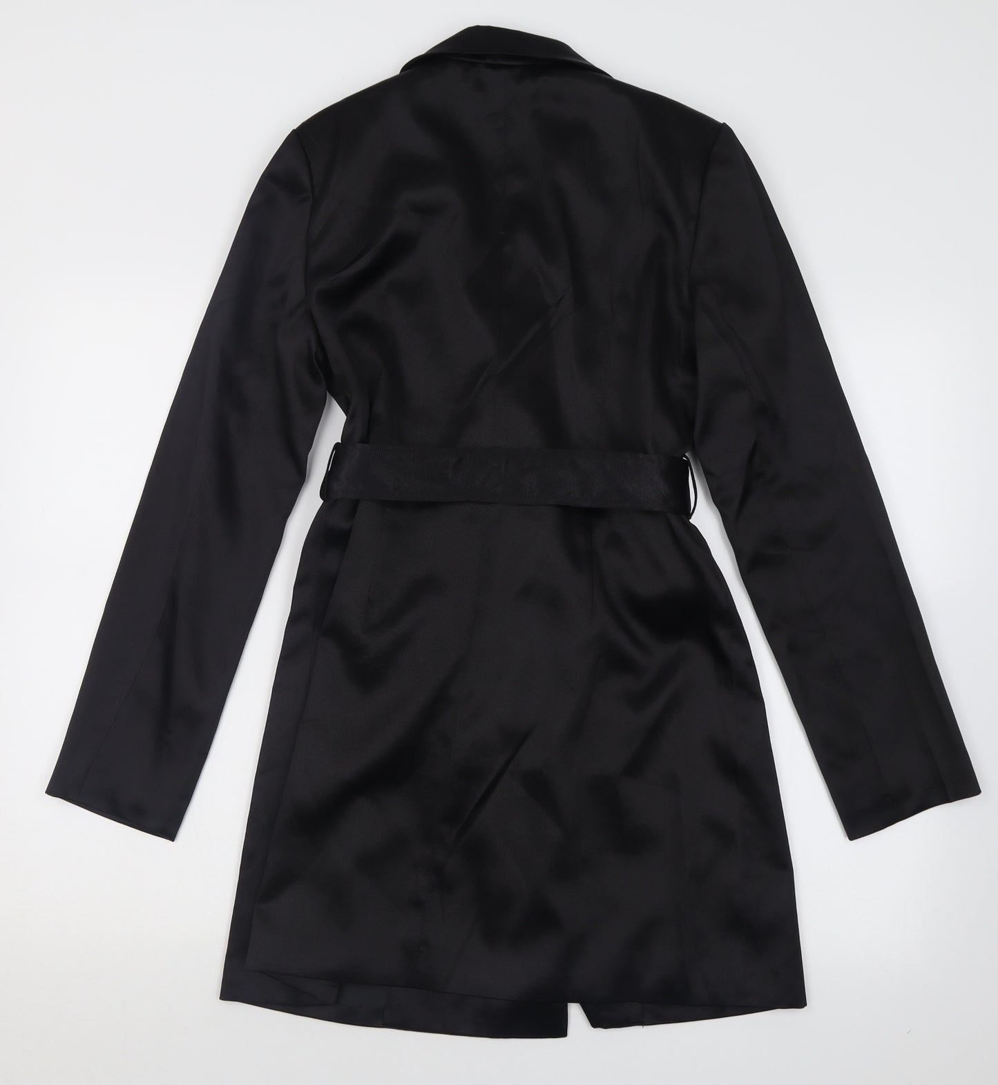 Nasty Gal Womens Black  Polyester A-Line  Size 10  V-Neck Button